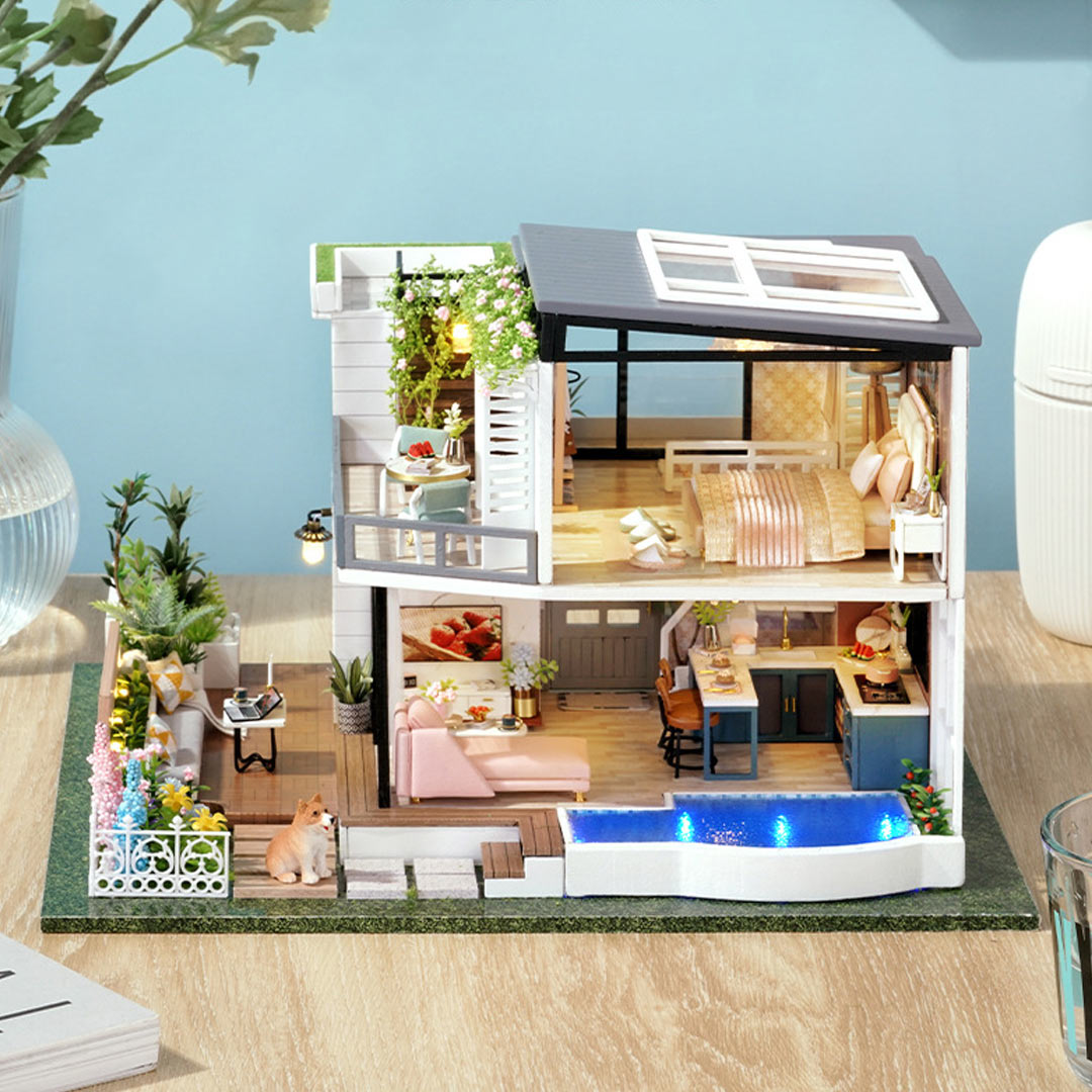 Garden Villa DIY Dollhouse Miniature Kit – Fifijoy