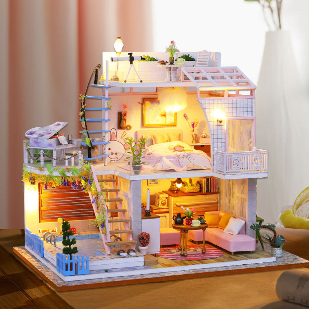 Meet The House DIY Wooden Miniature House Kit – Fifijoy