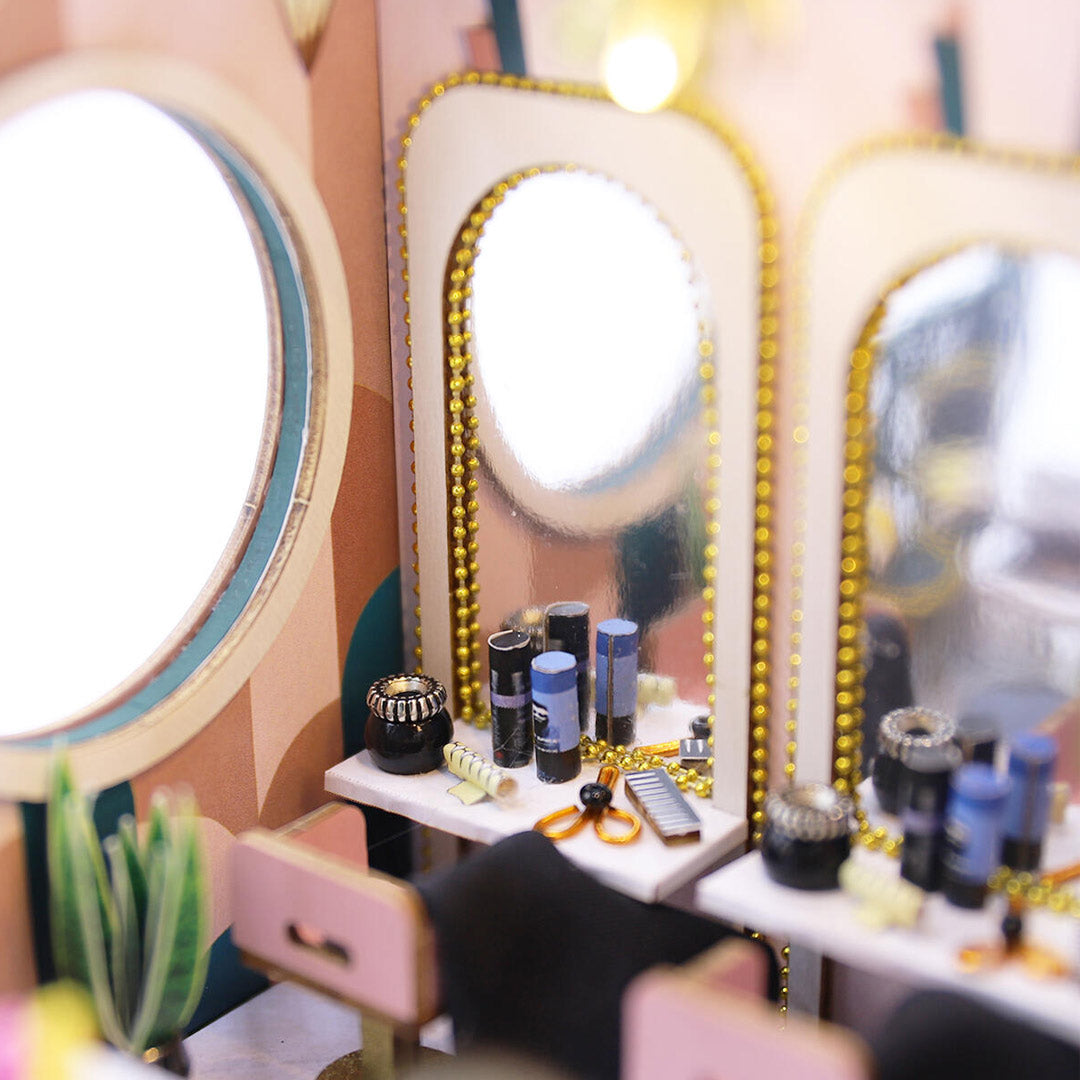 Hair Salon Shop DIY Miniature House Kit Fifijoy