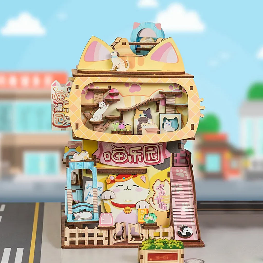 Cats' House Desk Bin DIY Miniature Fifijoy