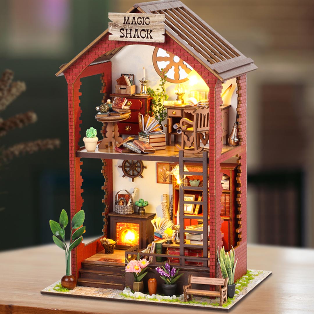 Magic Shack DIY Wooden Miniature Dollhouse – Fifijoy