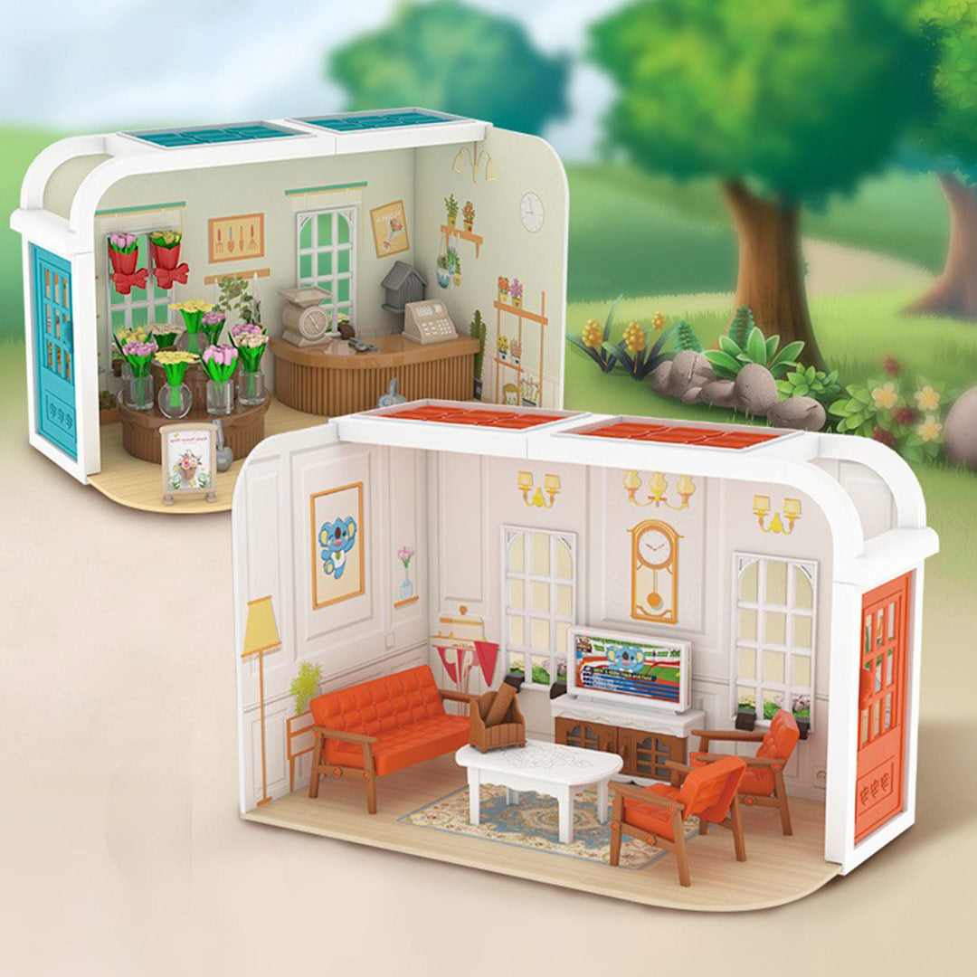 Mini Scene Kitchen Bedroom Dollhouse Kit