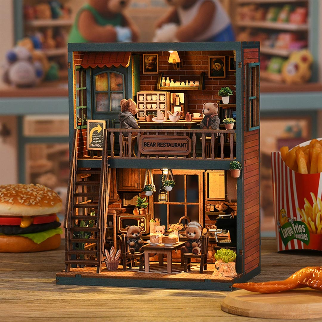 Bear Restaurant DIY Miniature House Kit