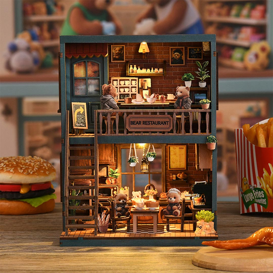 Bear Restaurant DIY Miniature House Kit