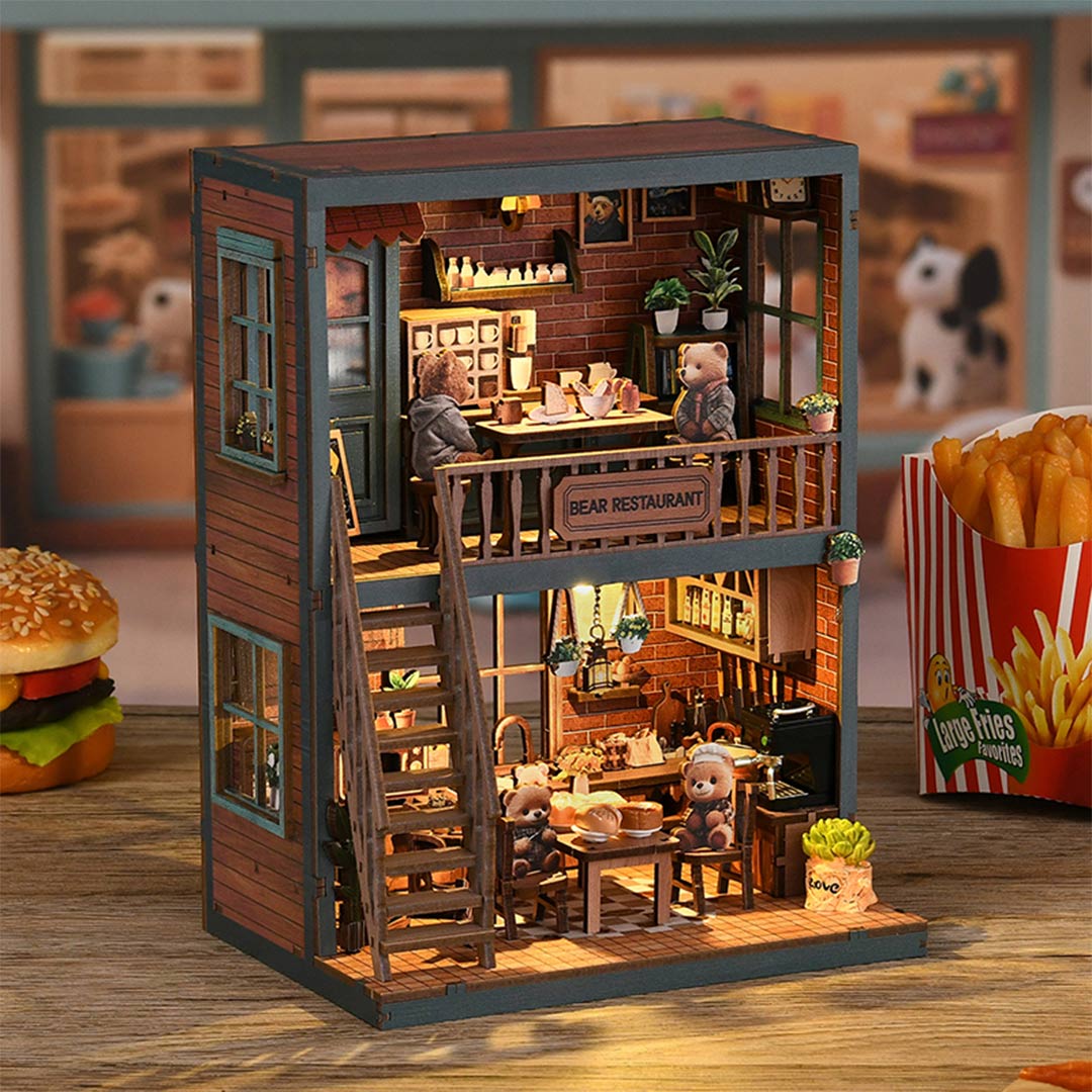 Bear Restaurant DIY Miniature House Kit