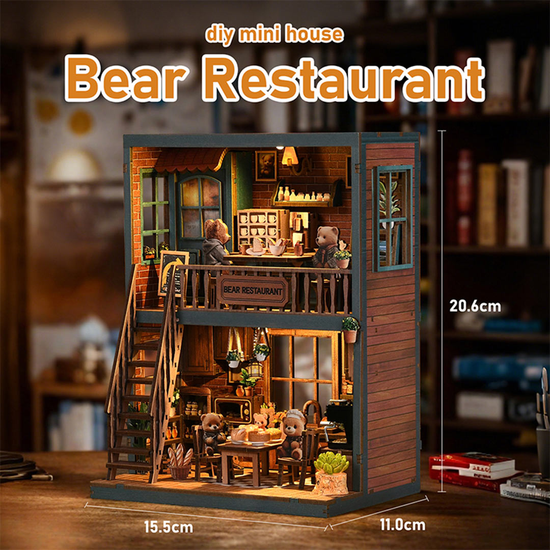 Bear Restaurant DIY Miniature House Kit