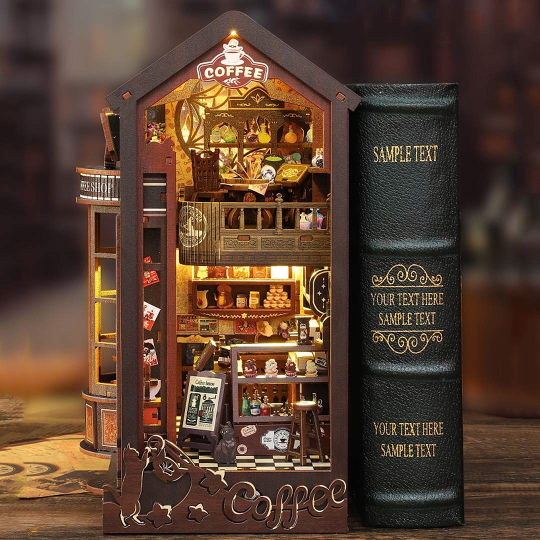 Magic Coffee Shop DIY Wooden Book Nook Kit