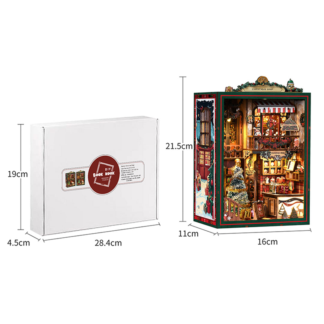 Christmas Shop DIY Wooden Book Nook Kit