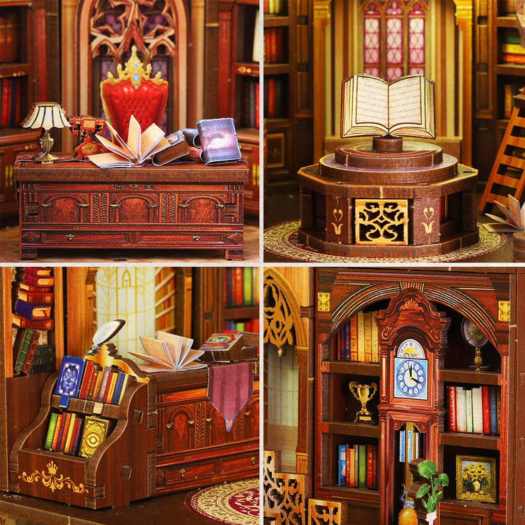 Wanguo Bookstore DIY Wooden Book Nook Kit