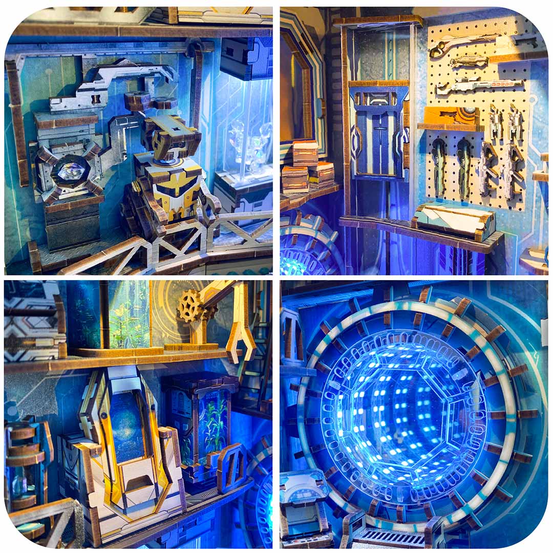 Planetary Era DIY Wooden Book Nook Kit