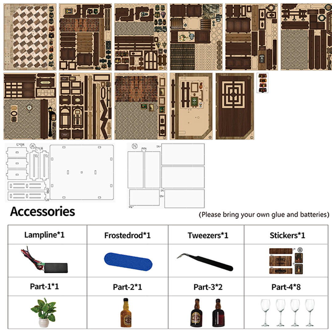 Corner Tavern DIY Miniature House Kit