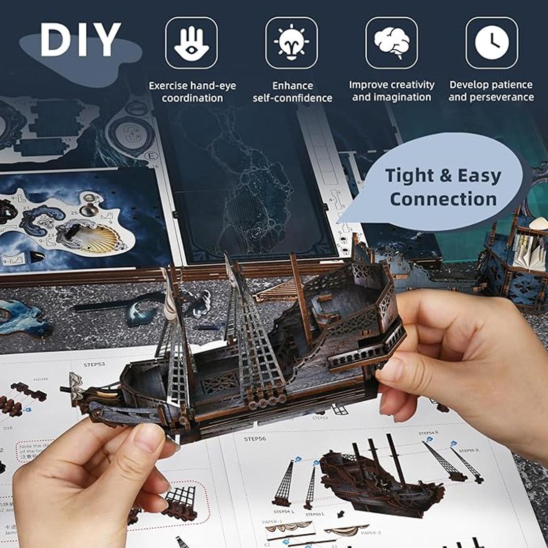 The Song of Sirens DIY Wooden Book Nook Kit
