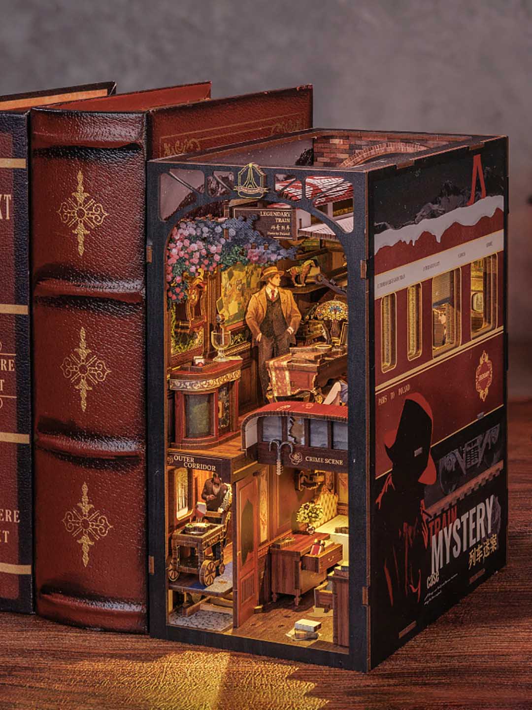 Train Mystery DIY Wooden Book Nook Kit