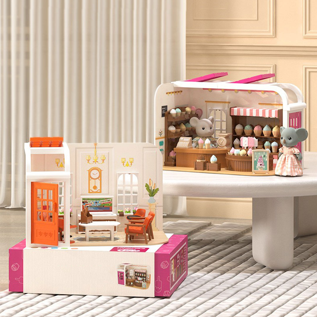 Mini Scene Kitchen Bedroom Dollhouse Kit