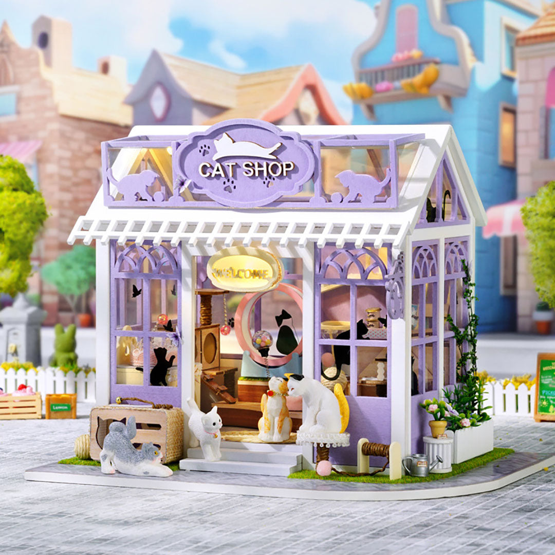 Colorful Flower Shop DIY Miniature Dollhouse Kit