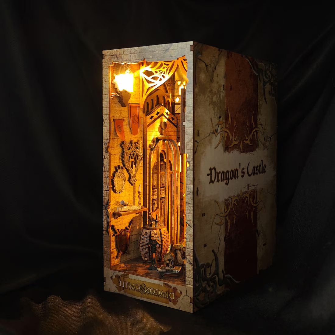 Dragon Castle 3D Wooden Puzzle Book Nook