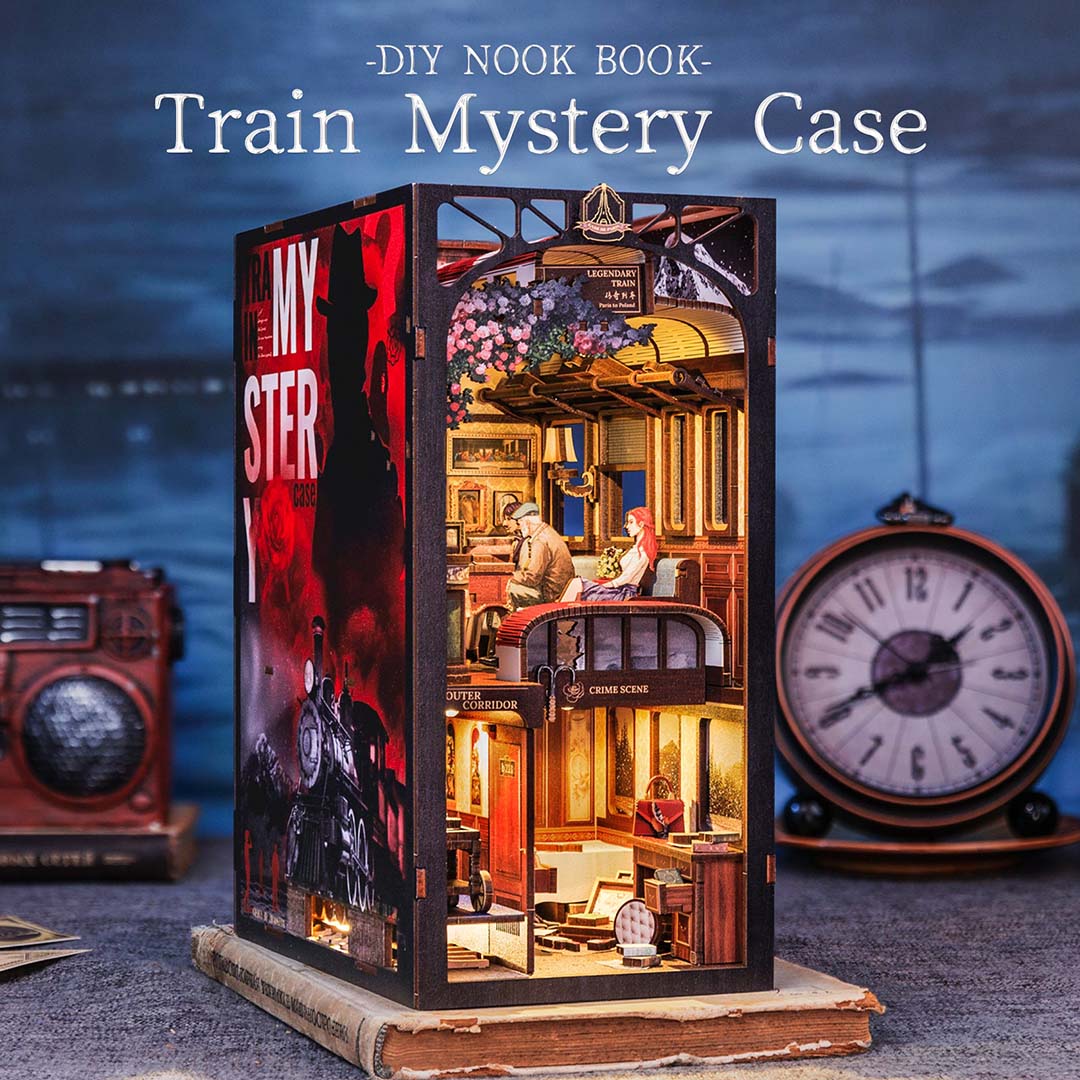 Train Mystery DIY Wooden Book Nook Kit