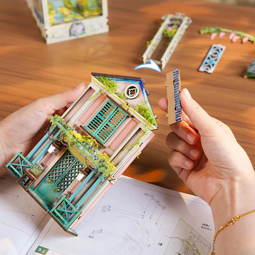 Giverny Garden DIY Wooden Book Nook Kit
