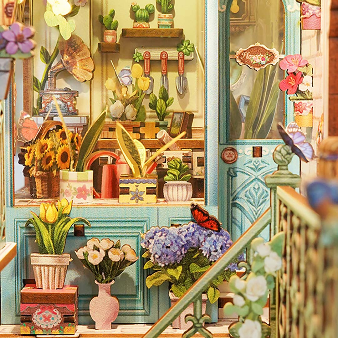 Flower Shop DIY Book Nook Shelf Insert