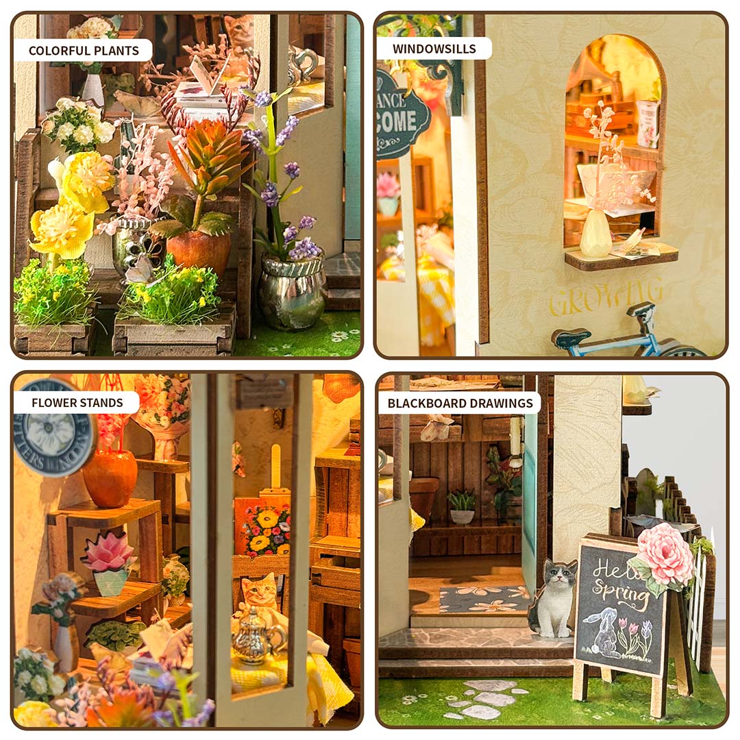 Spring Island DIY Book Nook Bookshelf Insert Decor