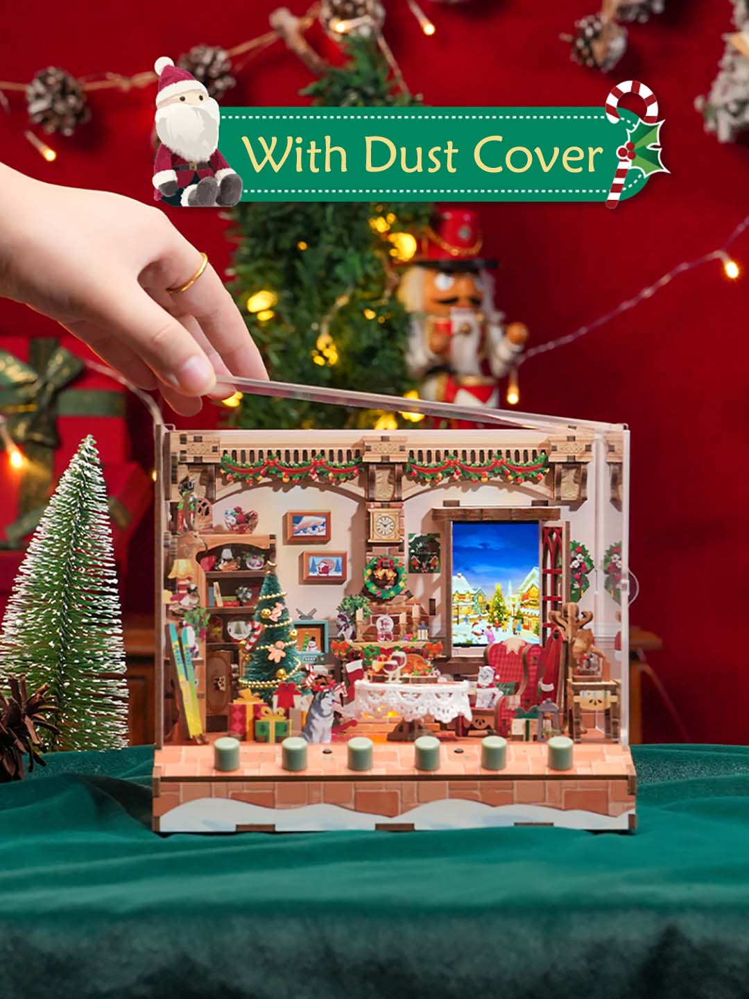 Christmas Cottage DIY Miniature & 6 Sound Effects Scene House