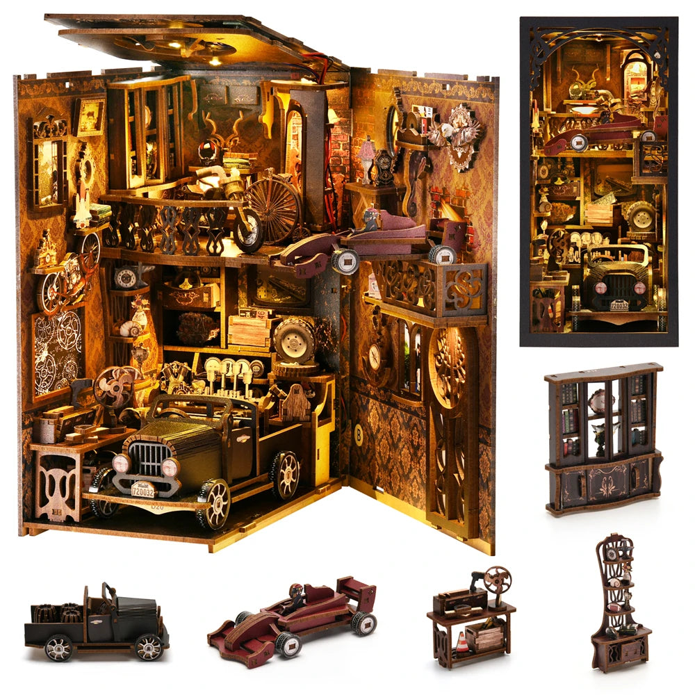 Car Players DIY Wooden Book Nook Kit