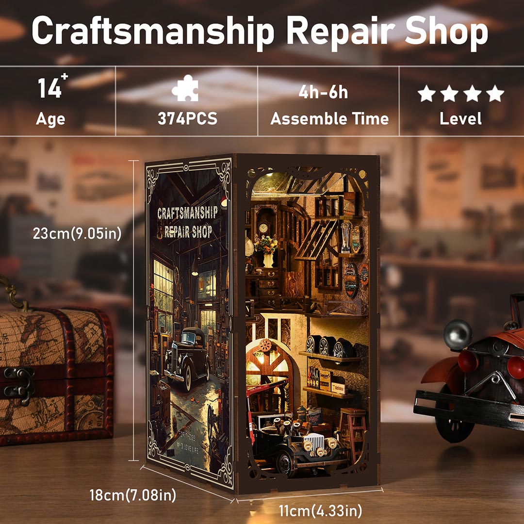 Craftsmanship Repair Shop DIY Book Nook