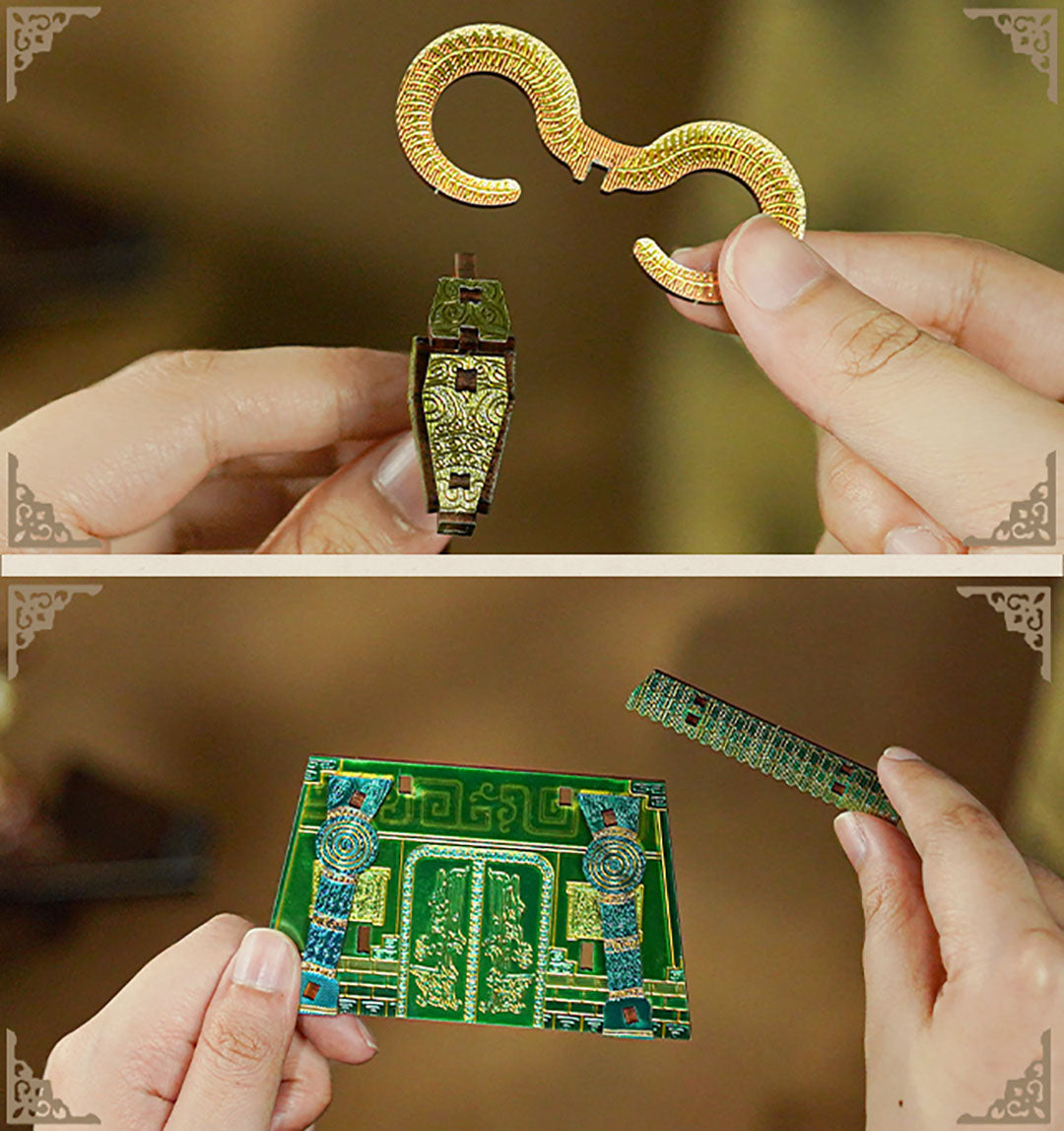 Four-goat Square Zun 3D Puzzle DIY Desktop Storage Kit