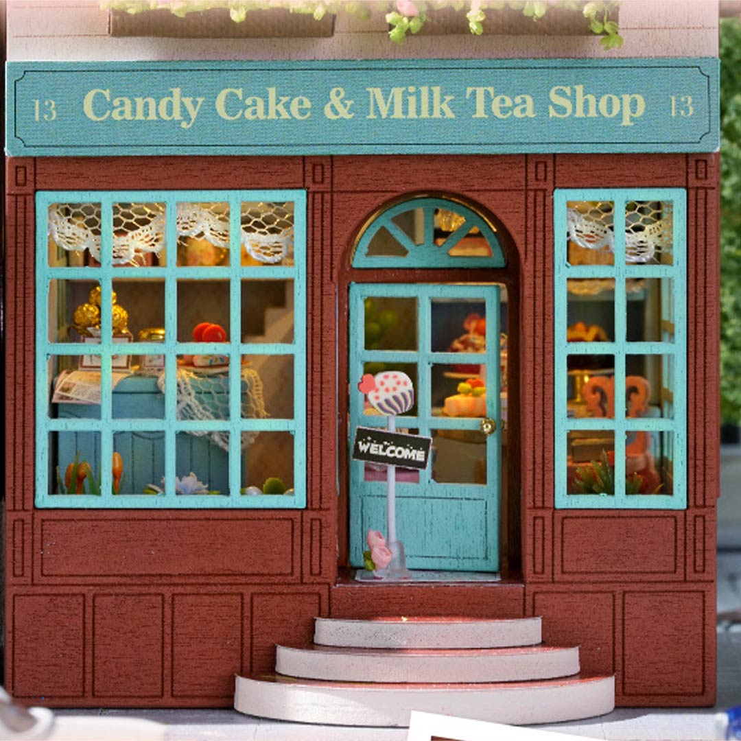 Candy Cake & Milk Tea Shop DIY Miniature House Kit