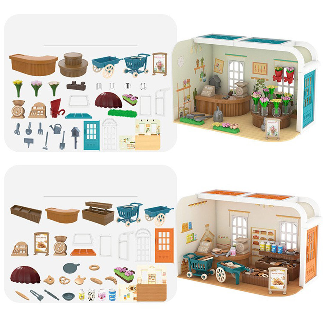 Mini Scene Kitchen Bedroom Dollhouse Kit