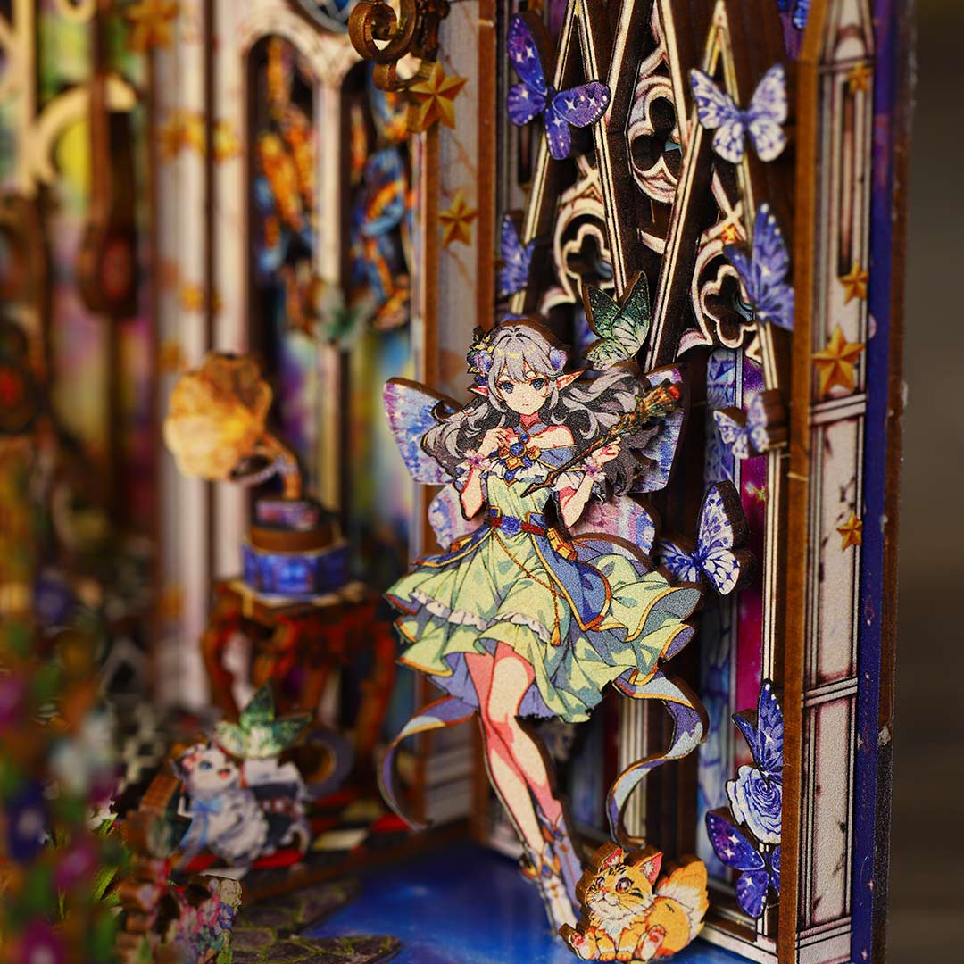 Fairytale Elf DIY Book Nook Shelf Insert