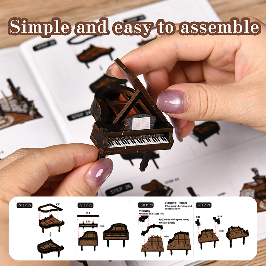 European Melody DIY Wooden Book Nook Shelf Insert