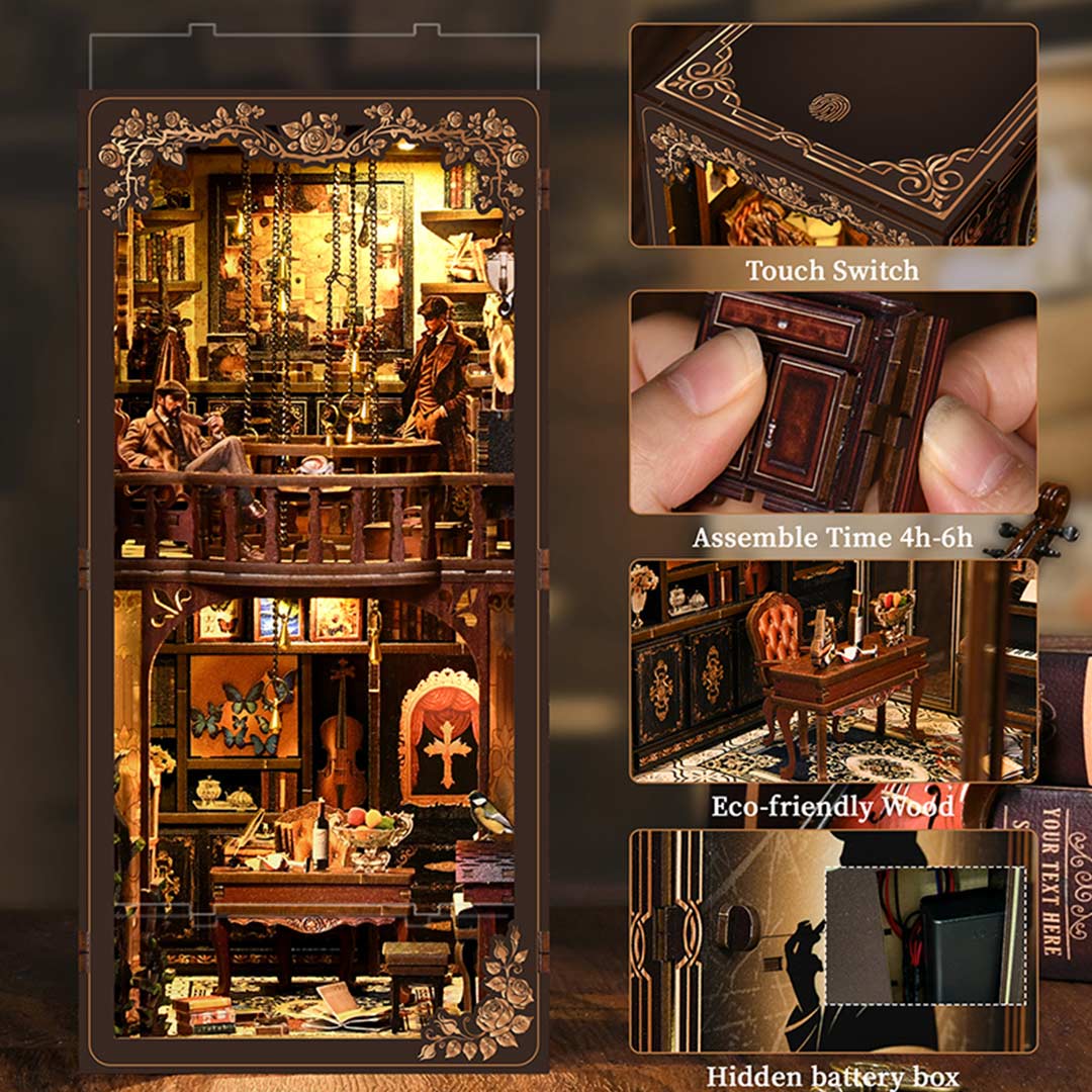 Dark Box Mystery DIY Wooden Book Nook Shelf Insert