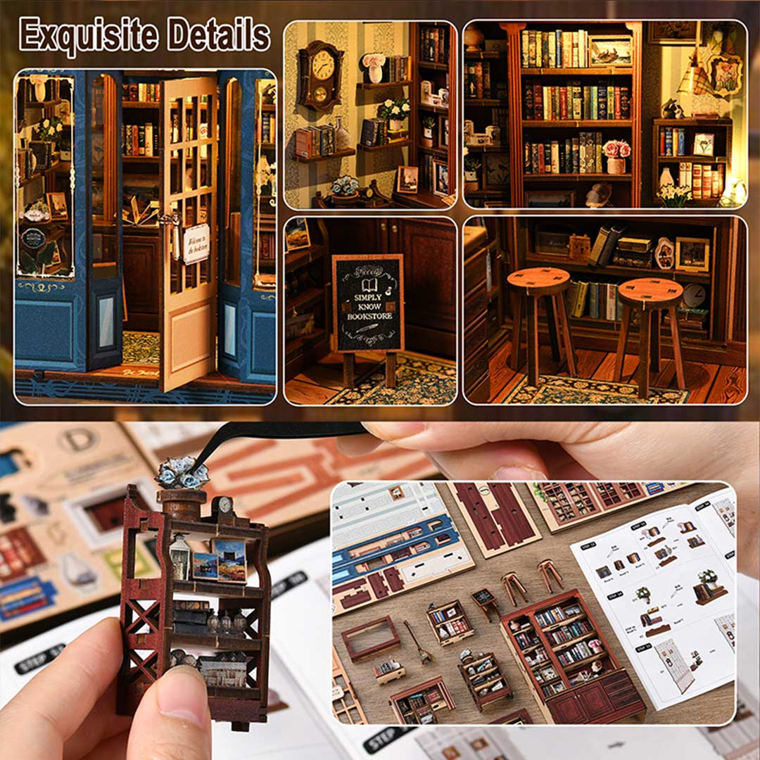 Pergola Reading Room DIY Wooden Book Nook Shelf Insert