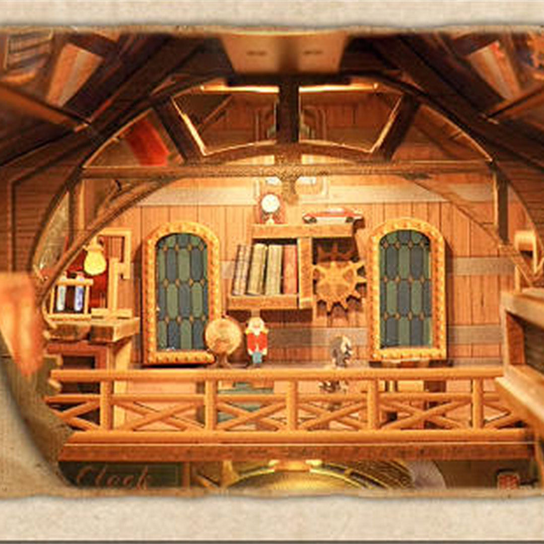 Clock Tower DIY Wooden Book Nook Shelf Insert