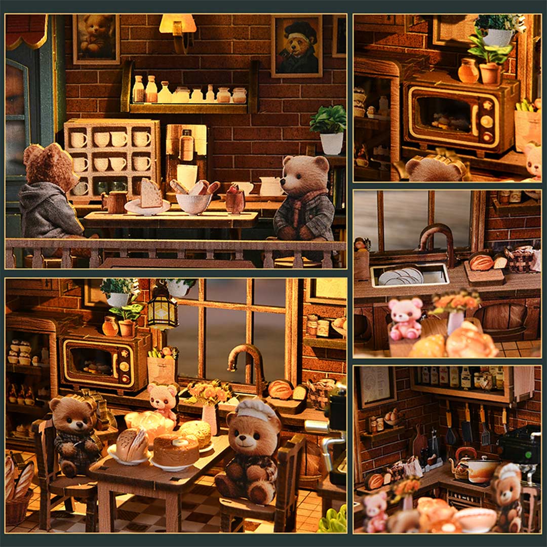 Bear Restaurant DIY Miniature House Kit