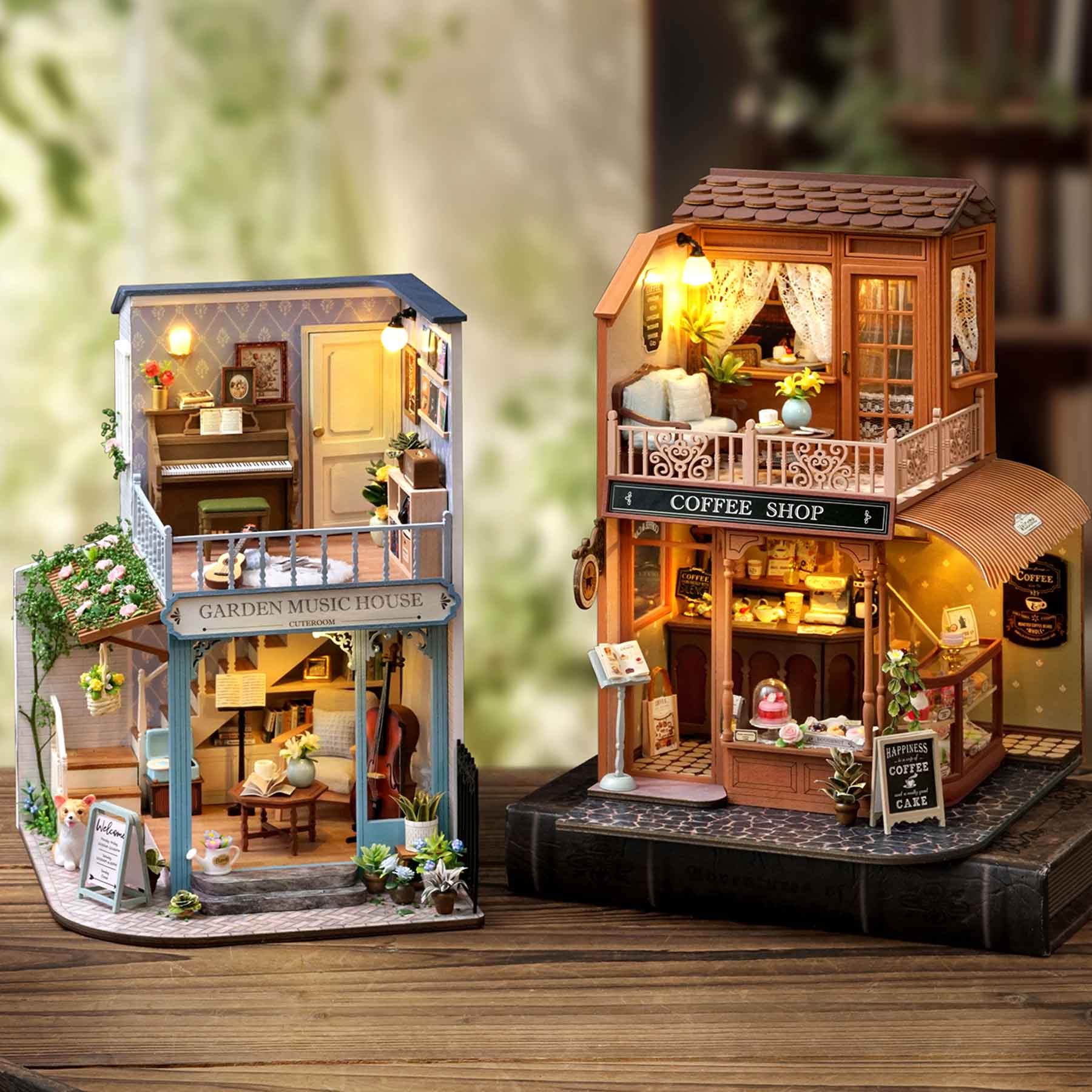 Coffee Shop DIY Miniature House Kit