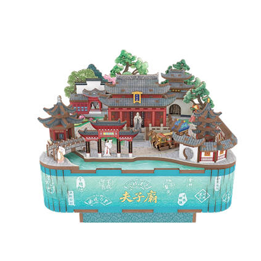 Confucius Temple DIY Wooden Music Box