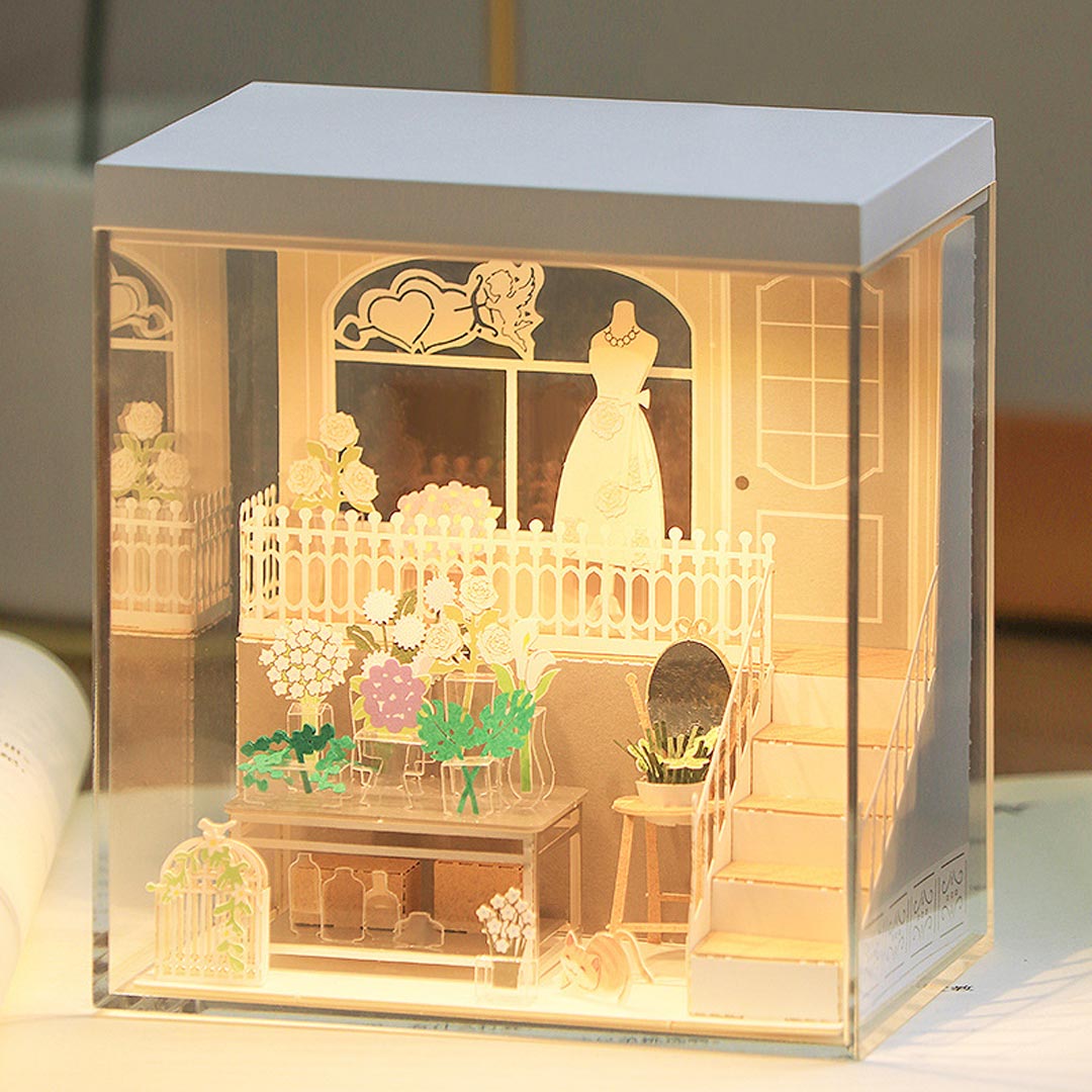 Flower Shop DIY Miniature Dollhouse Kit