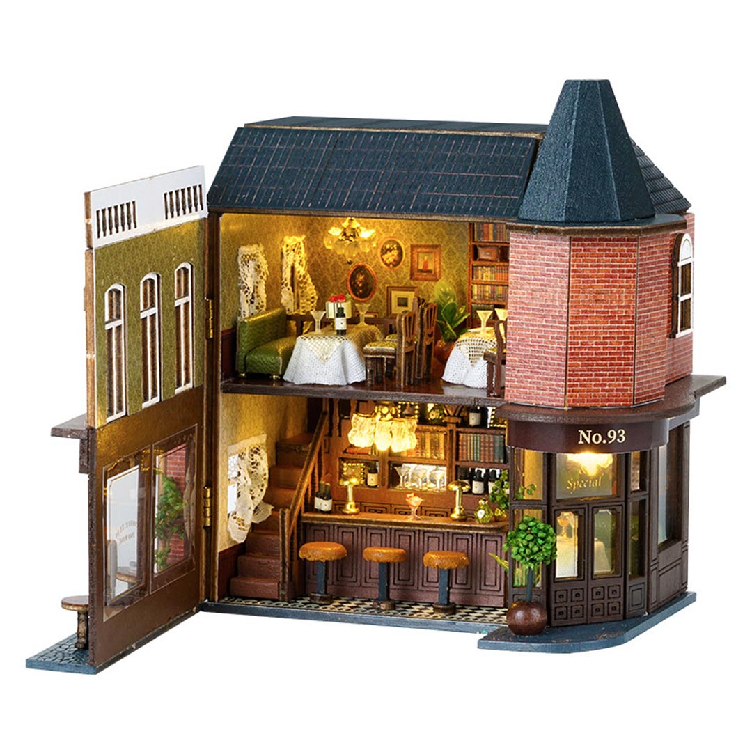 Corner Restaurant DIY Miniature House Kit