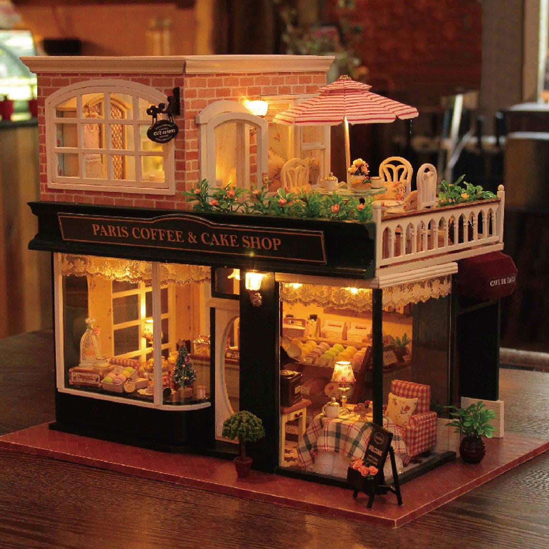 Paris Coffee & Cake Shop DIY Miniature Dollhouse