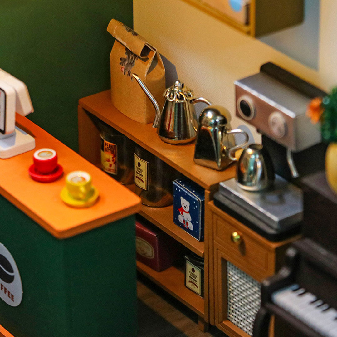 Coffee House DIY Miniature House Dollhouse Kit