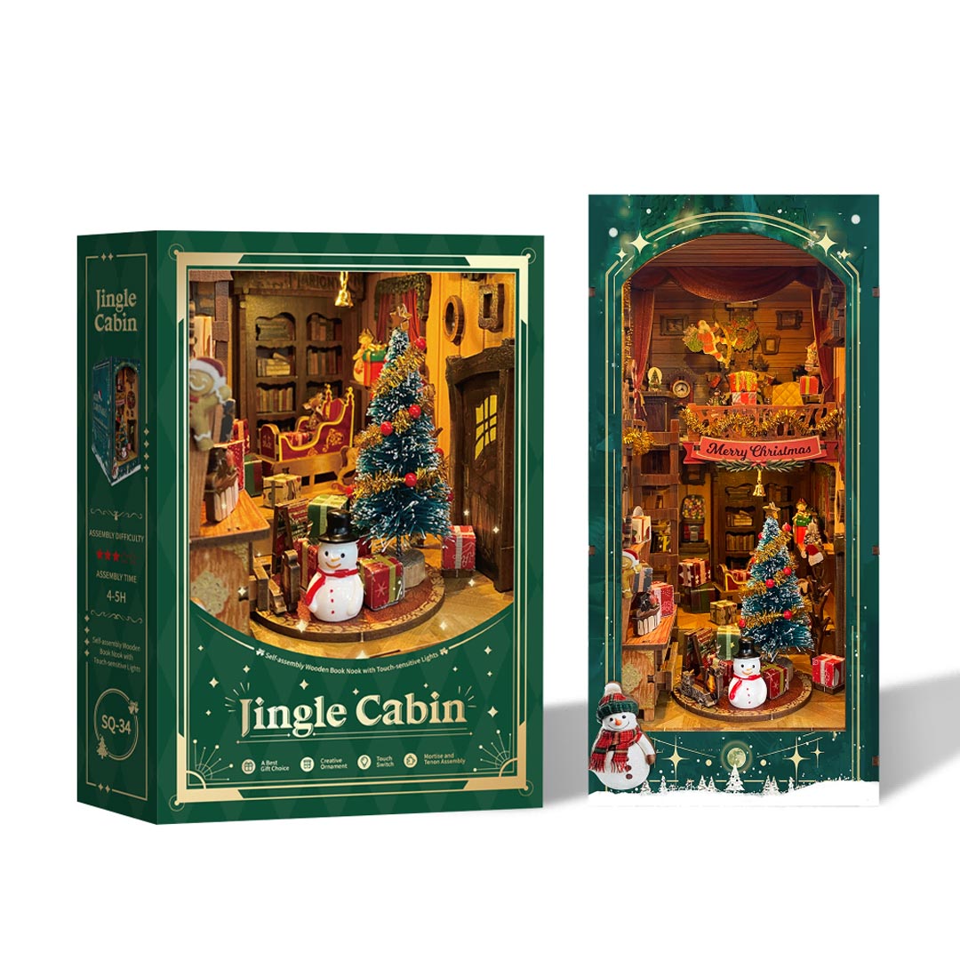 Jingle Cabin DIY Book Nook Bookshelf Insert