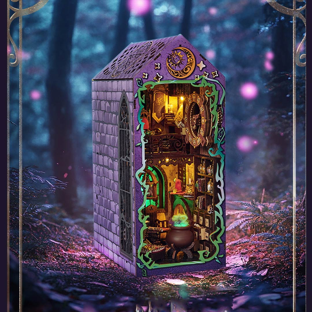 Mystic Theurge's Hut DIY Wooden Book Nook Shelf Insert