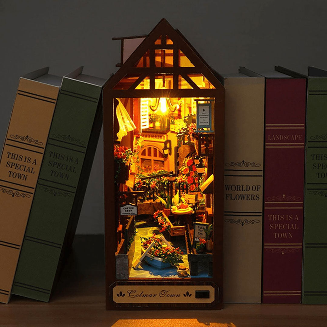 Colmar Town DIY Crafts Book Nook Bookshelf Insert