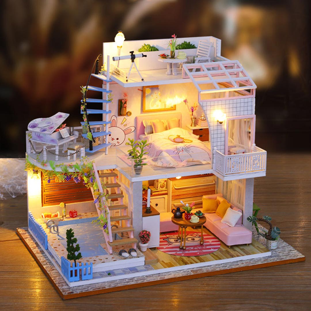 Meet The House DIY Wooden Miniature House Kit