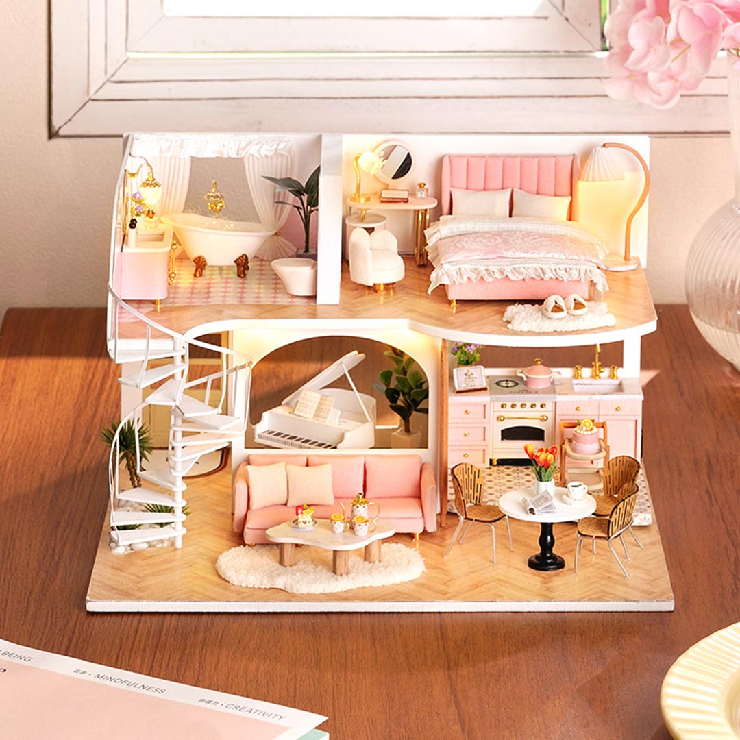 Spiral Staircase Loft DIY Miniature House Kit