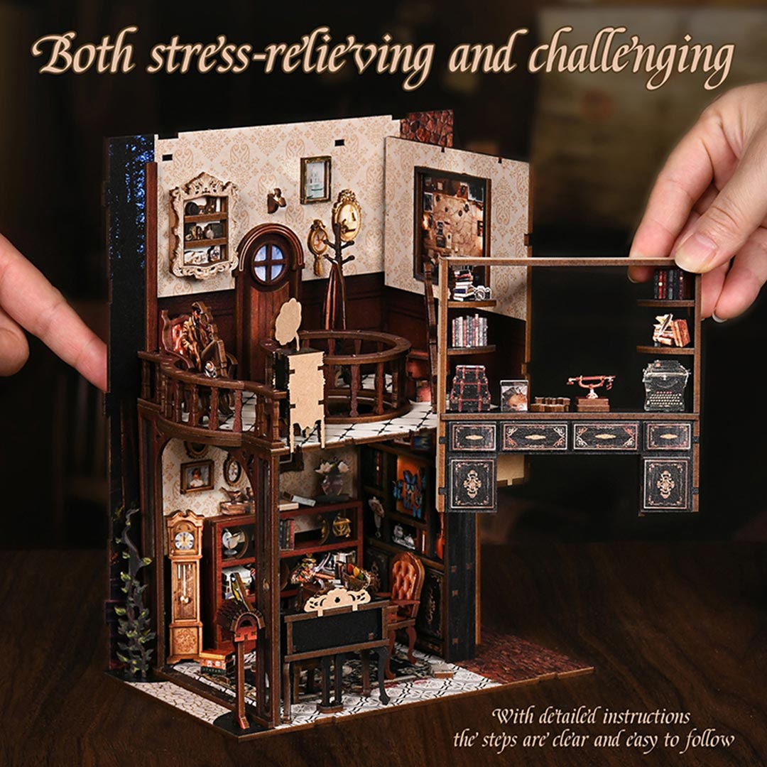 Dark Box Mystery DIY Wooden Book Nook Shelf Insert