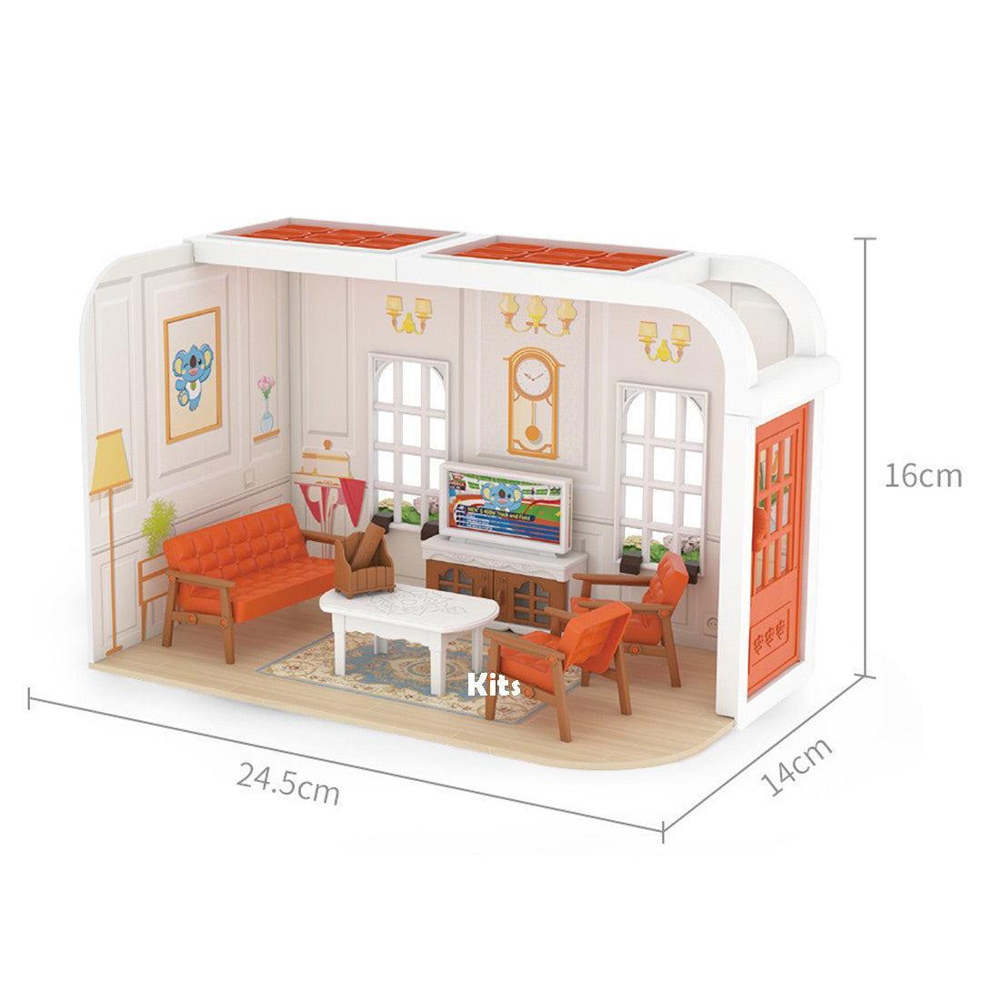 Mini Scene Kitchen Bedroom Dollhouse Kit