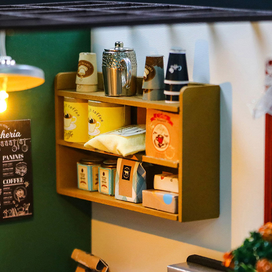 Coffee House DIY Miniature House Dollhouse Kit